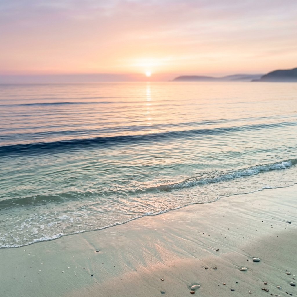Calm ocean at sunrise